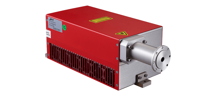 Eine unserer luftgekühlten DPSS UV-Laserquellen bei 355 nm. Extrem kompakt und leicht.